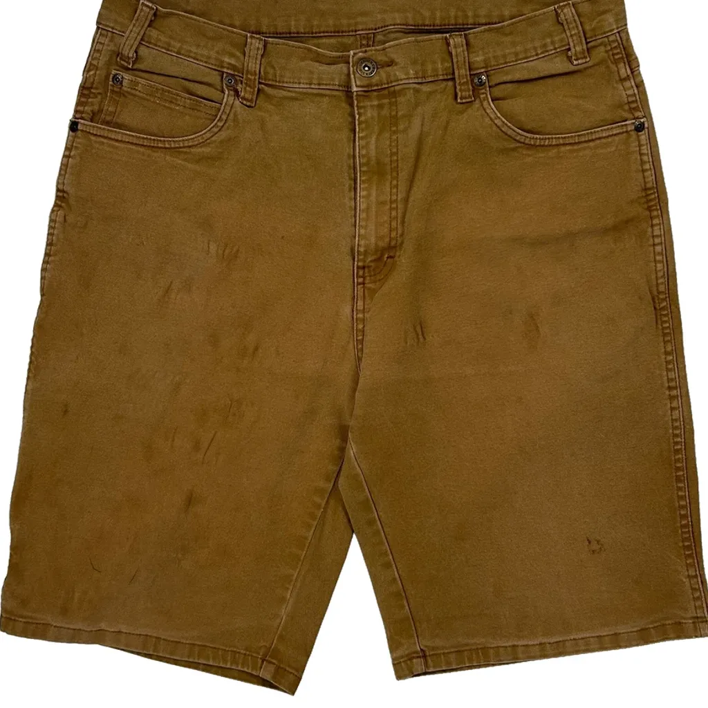 Dickies Carpenter Shorts - 34W 11L Brown Cotton - Image 9