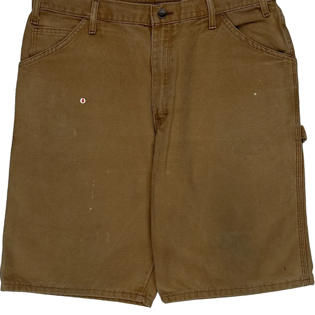 Dickies Carpenter Shorts - 34W 11L Brown Cotton - Image 10