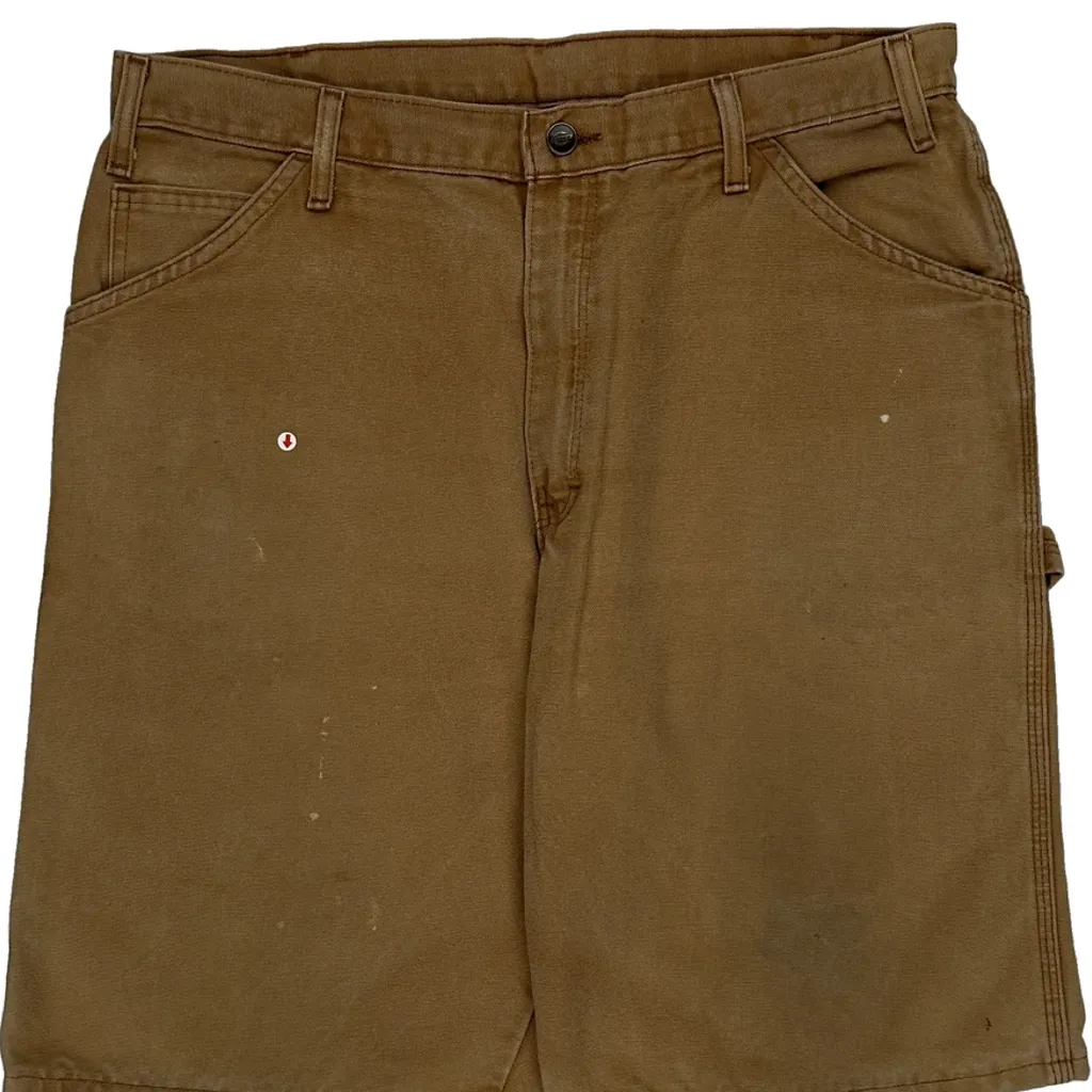 Dickies Carpenter Shorts - 34W 11L Brown Cotton - Image 9