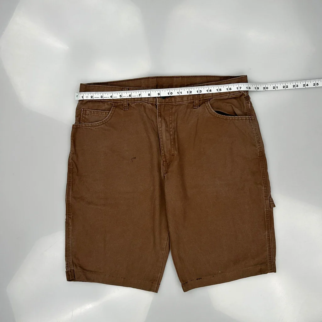 Dickies Carpenter Shorts - 35W 10L Brown Cotton - Image 3