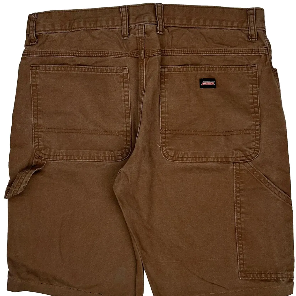 Dickies Carpenter Shorts - 35W 10L Brown Cotton - Image 6