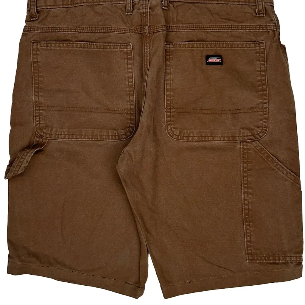 Dickies Carpenter Shorts - 35W 10L Brown Cotton - Image 7