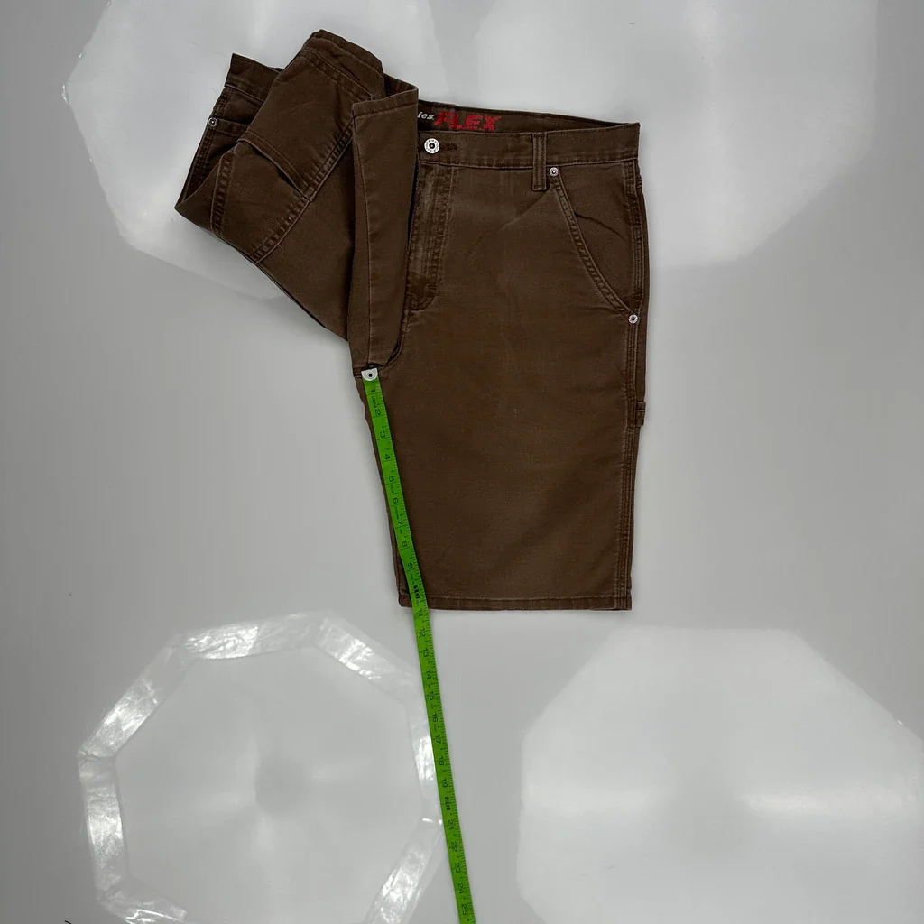 Dickies Baggy Carpenter Shorts - 35W 10L Brown Cotton Blend - Image 5