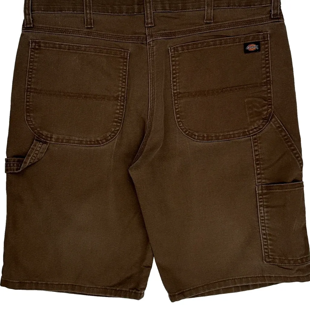 Dickies Baggy Carpenter Shorts - 35W 10L Brown Cotton Blend - Image 7