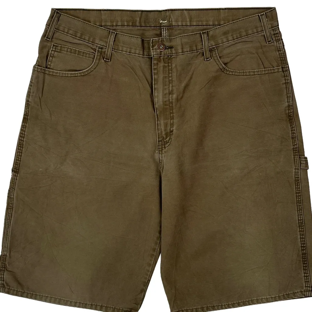 Dickies Carpenter Shorts - 36W 11L Brown Cotton - Image 10