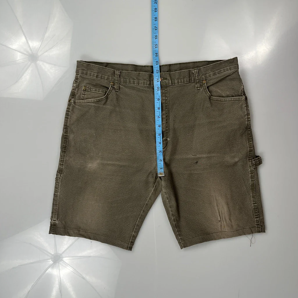 Dickies Carpenter Shorts - 36W 10L Brown Cotton - Image 5