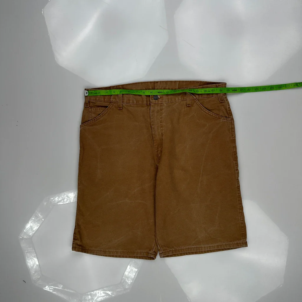 Dickies Carpenter Shorts - 36W 10L Brown Cotton - Image 3