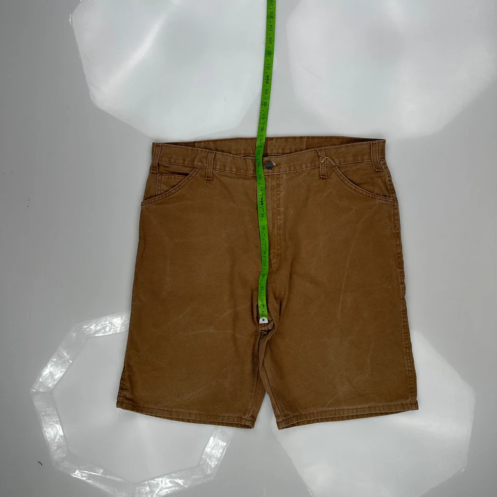 Dickies Carpenter Shorts - 36W 10L Brown Cotton - Image 4