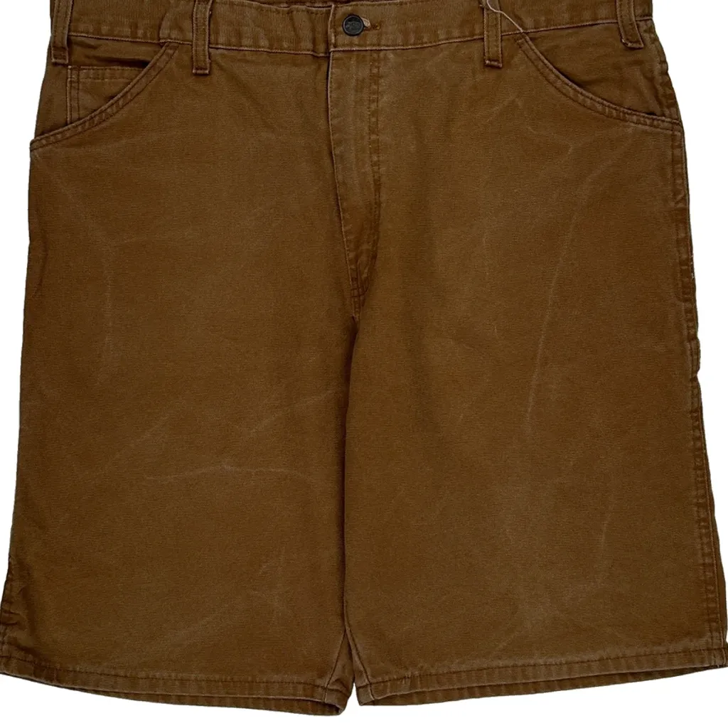 Dickies Carpenter Shorts - 36W 10L Brown Cotton - Image 9