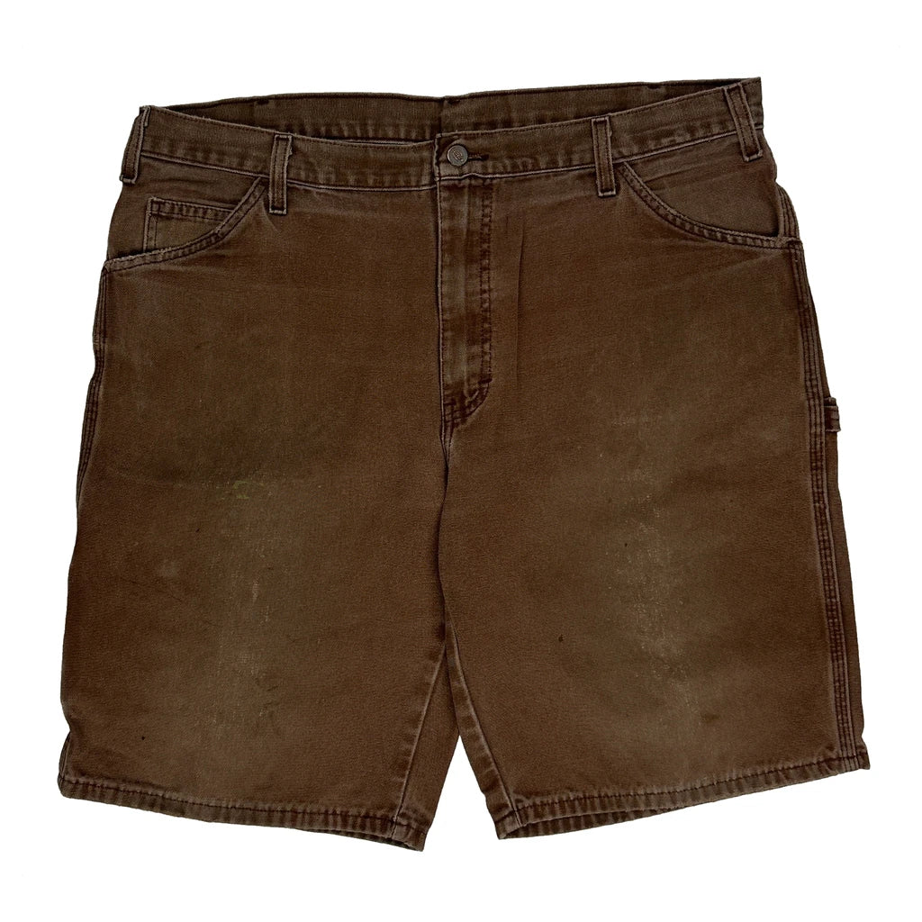 Dickies Carpenter Shorts - 38W 9L Brown Cotton - Image 2