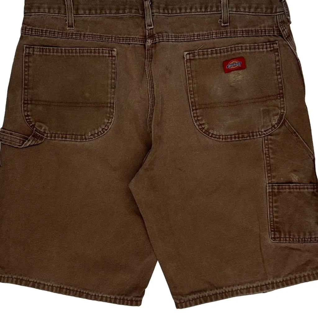 Dickies Carpenter Shorts - 38W 9L Brown Cotton - Image 7