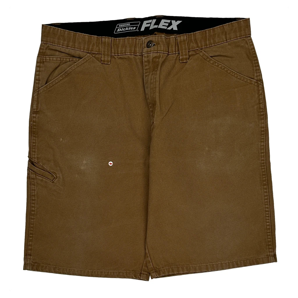 Dickies Carpenter Shorts - 38W 11L Brown Cotton - Image 2