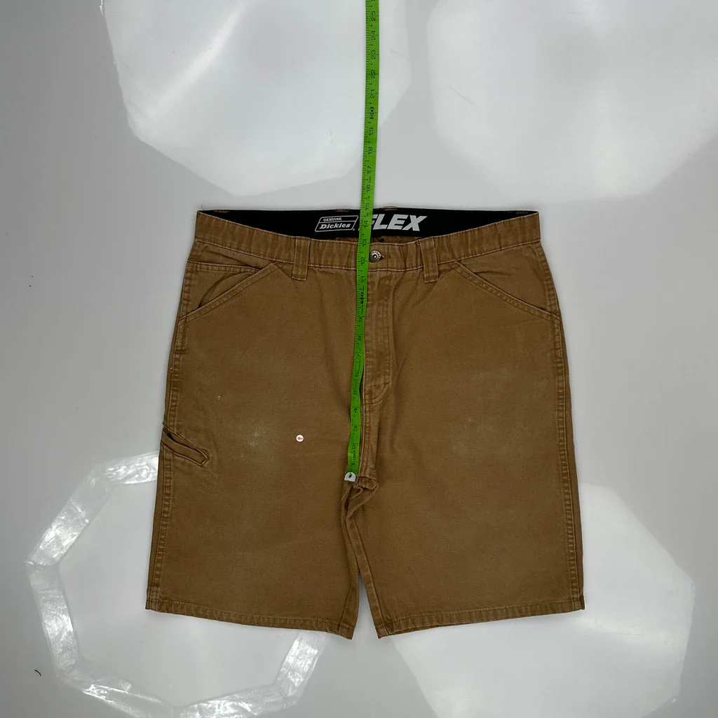 Dickies Carpenter Shorts - 38W 11L Brown Cotton - Image 5