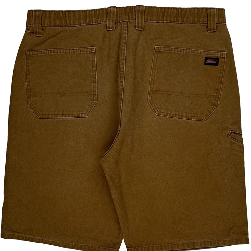 Dickies Carpenter Shorts - 38W 11L Brown Cotton - Image 8