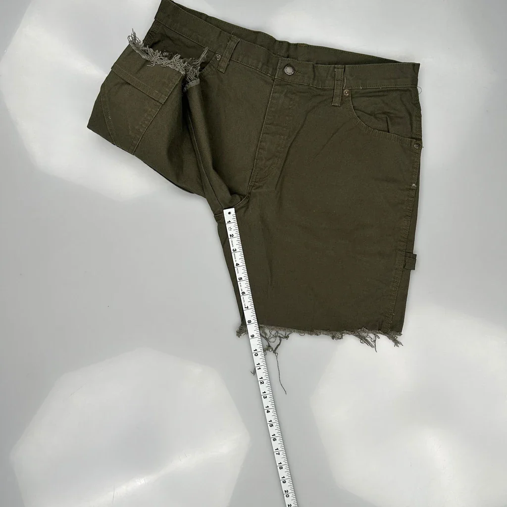 Dickies Carpenter Shorts - 36W 8L Green Cotton - Image 5