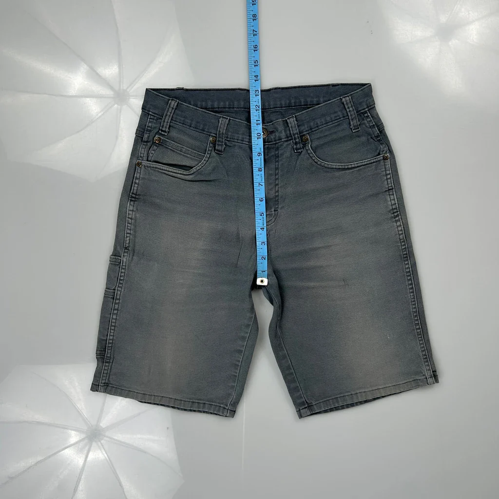 Dickies Baggy Carpenter Shorts - 30W 10L Grey Cotton - Image 4