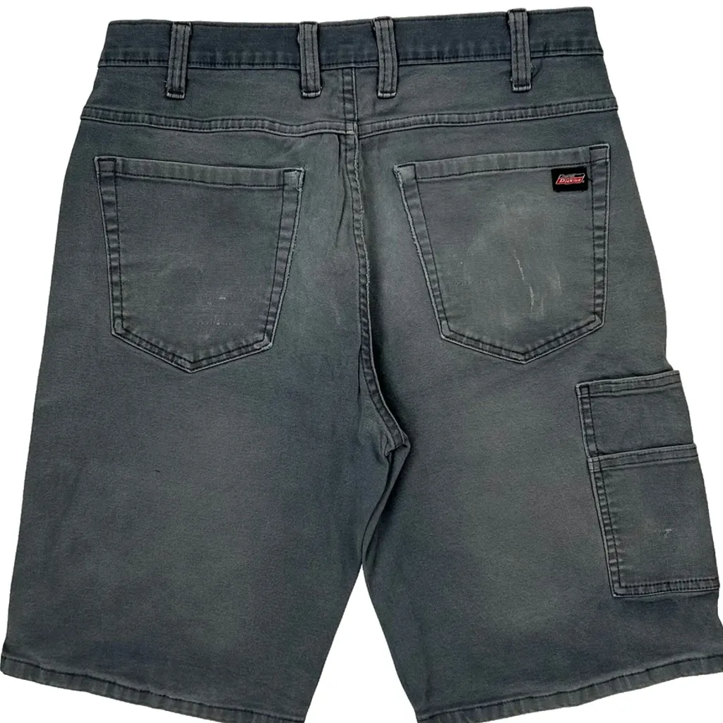 Dickies Baggy Carpenter Shorts - 30W 10L Grey Cotton - Image 7