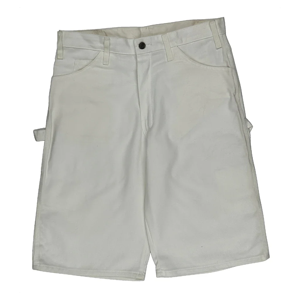 Dickies Carpenter Shorts - 33W 12L White Polyester Blend - Image 2