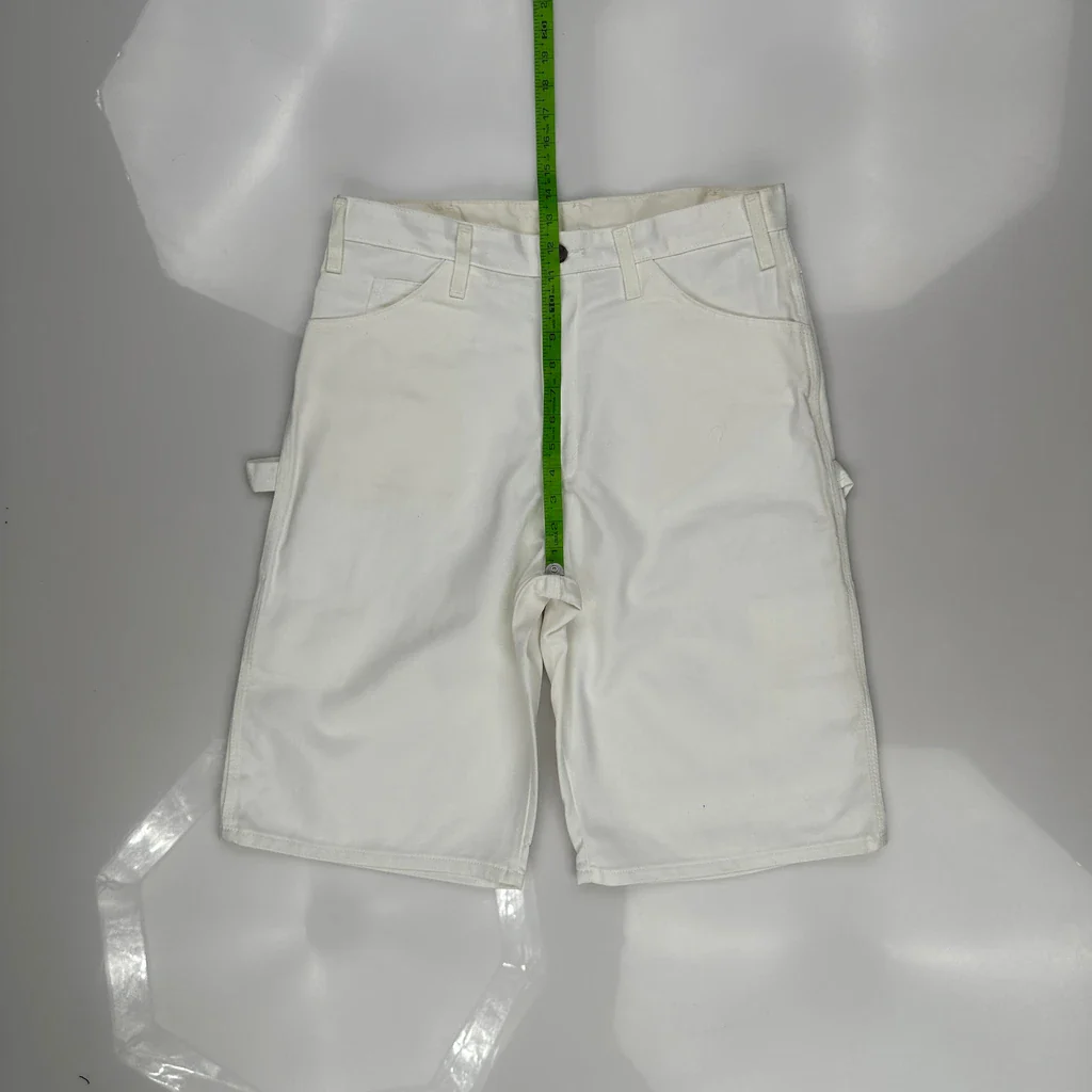 Dickies Carpenter Shorts - 33W 12L White Polyester Blend - Image 4