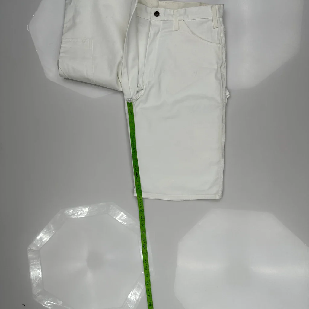 Dickies Carpenter Shorts - 33W 12L White Polyester Blend - Image 5