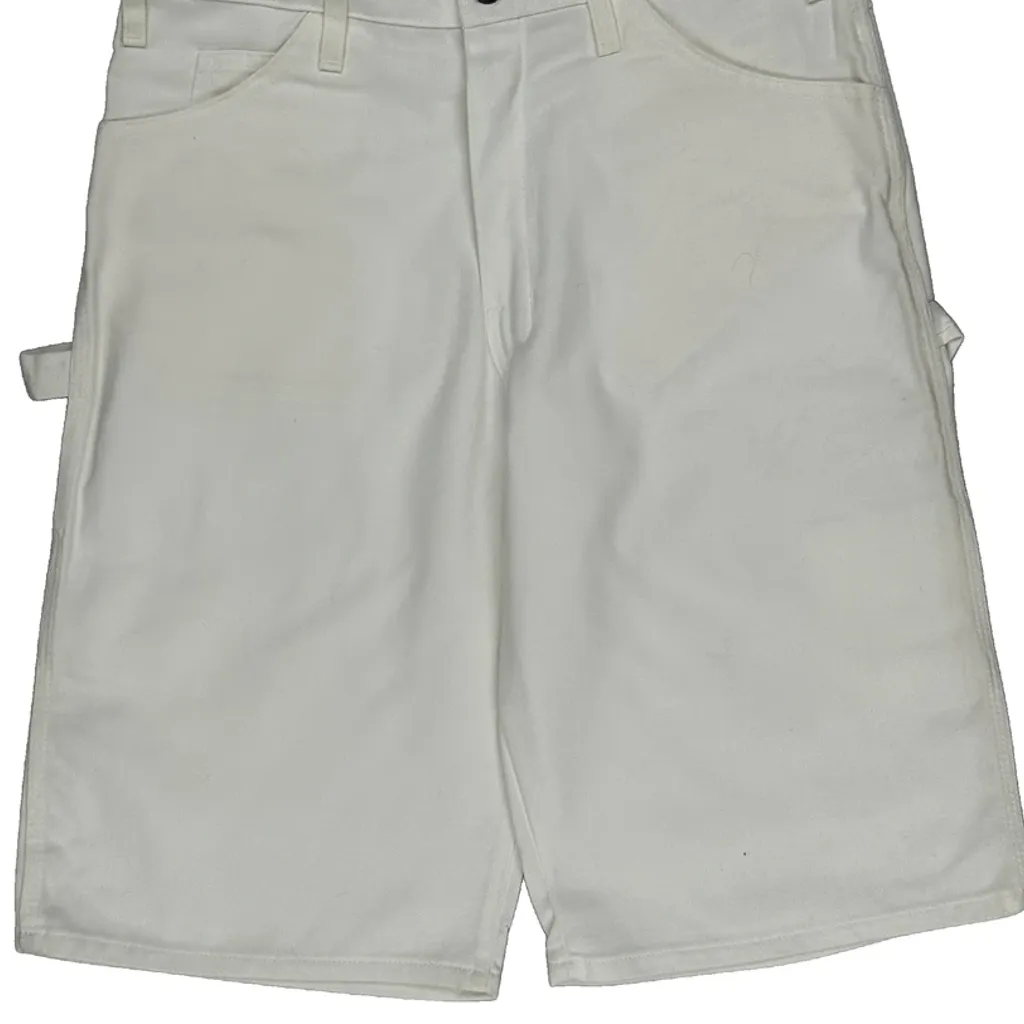 Dickies Carpenter Shorts - 33W 12L White Polyester Blend - Image 9