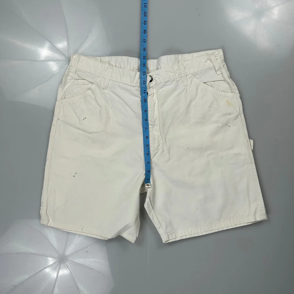 Dickies Carpenter Shorts - 34W 9L White Cotton - Image 4