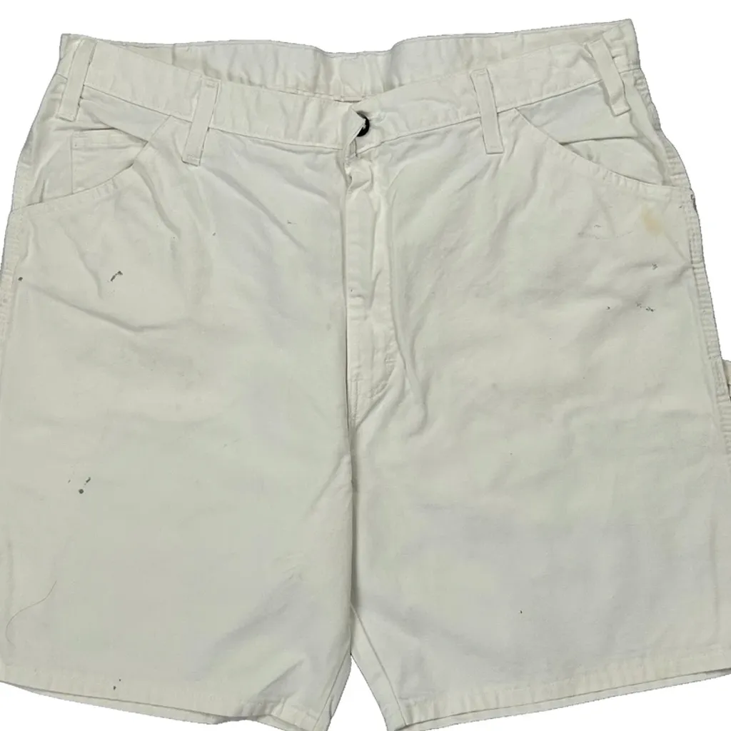 Dickies Carpenter Shorts - 34W 9L White Cotton - Image 8