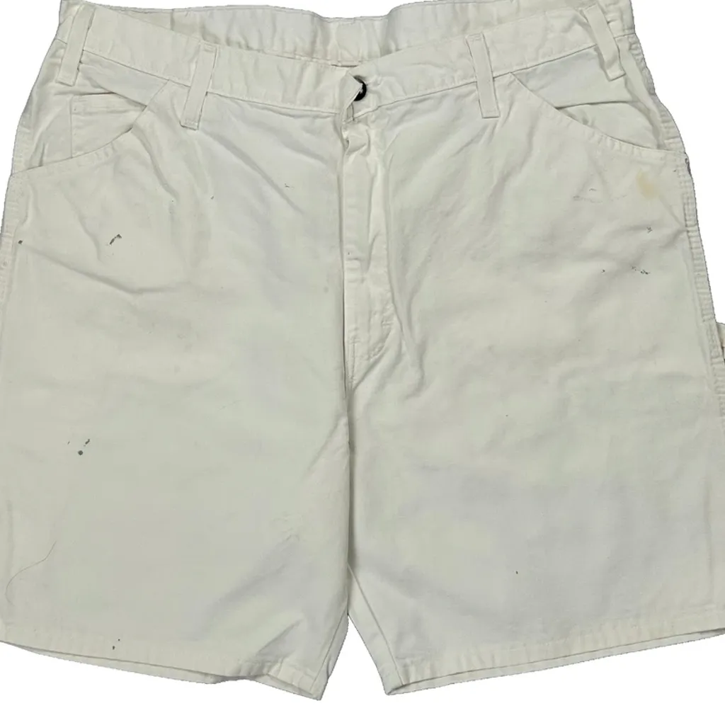 Dickies Carpenter Shorts - 34W 9L White Cotton - Image 9