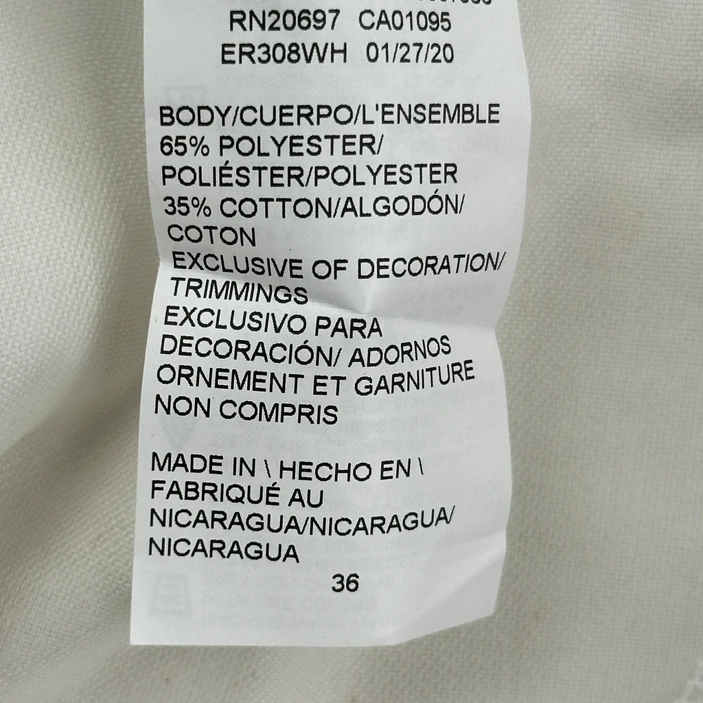 Dickies Carpenter Shorts - 36W 11L White Polyester Blend - Image 6