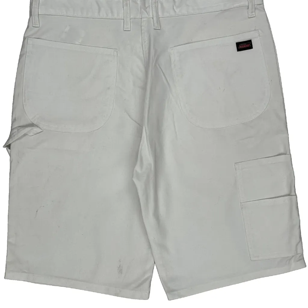 Dickies Carpenter Shorts - 36W 11L White Polyester Blend - Image 7