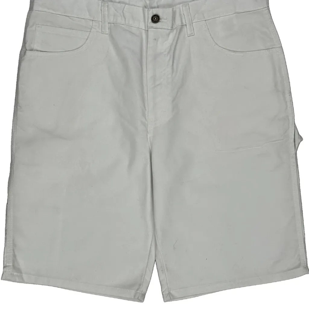 Dickies Carpenter Shorts - 36W 11L White Polyester Blend - Image 9