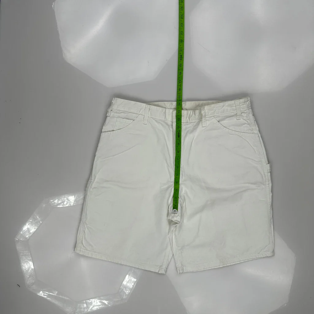 Dickies Carpenter Shorts - 38W 10L White Cotton - Image 4