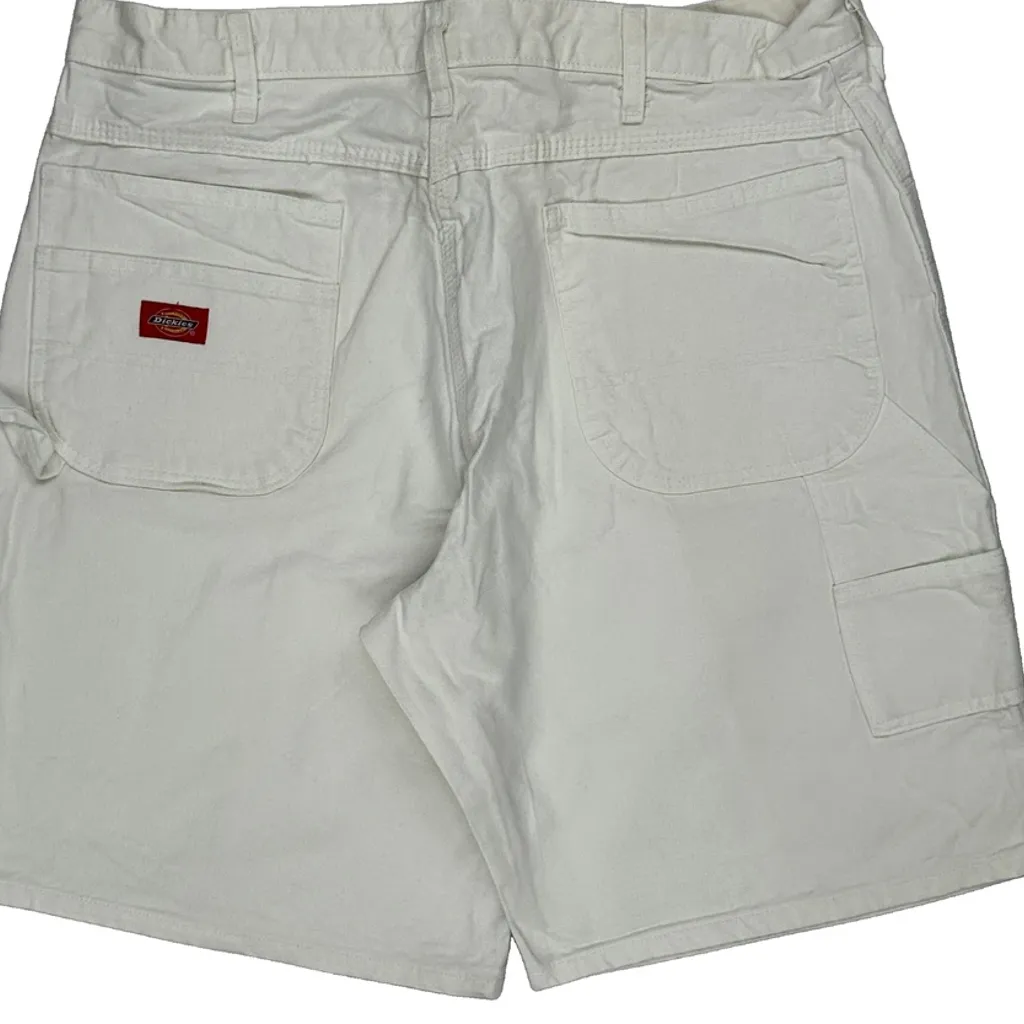 Dickies Carpenter Shorts - 38W 10L White Cotton - Image 7