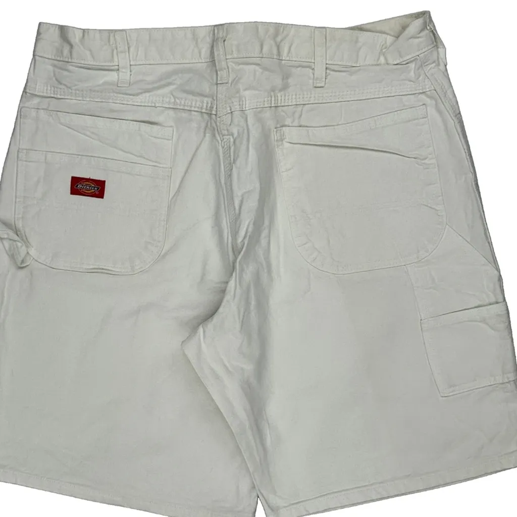 Dickies Carpenter Shorts - 38W 10L White Cotton - Image 8