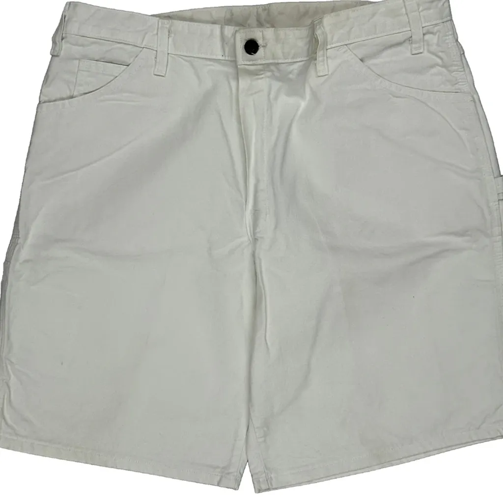 Dickies Carpenter Shorts - 38W 10L White Cotton - Image 9