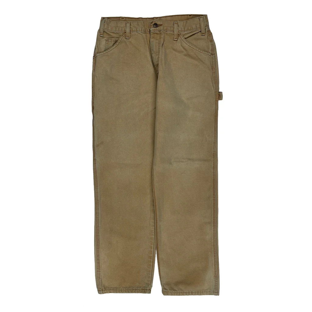 Dickies Carpenter Trousers - 29W 29L Beige Cotton - Image 2