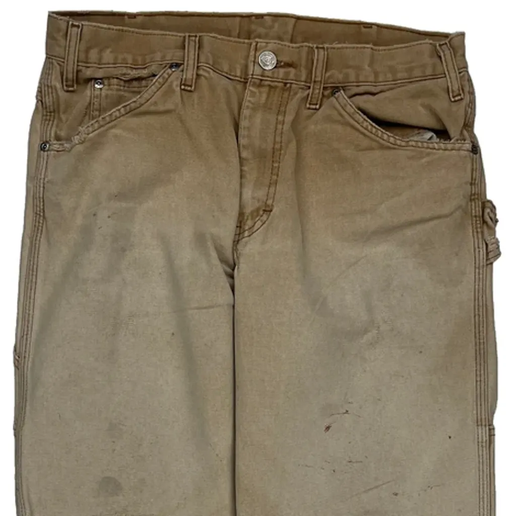Dickies Carpenter Trousers - 31W 29L Beige Cotton - Image 9