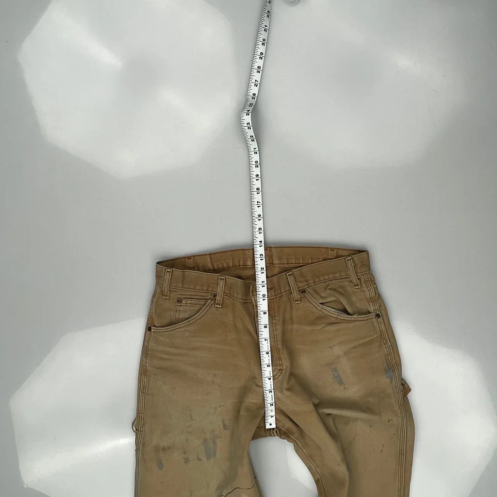 Dickies Carpenter Trousers - 32W 32L Beige Cotton - Image 4
