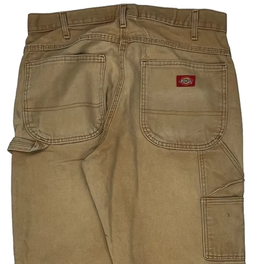 Dickies Carpenter Trousers - 32W 32L Beige Cotton - Image 7
