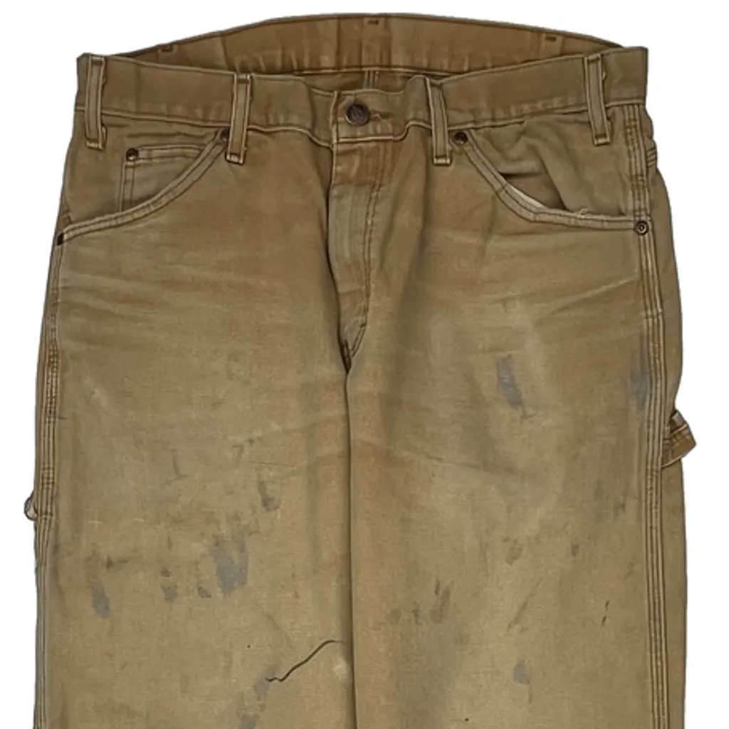 Dickies Carpenter Trousers - 32W 32L Beige Cotton - Image 9