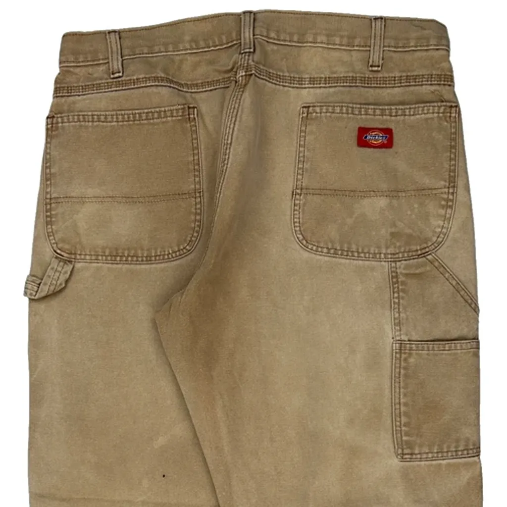 Dickies Carpenter Trousers - 35W 31L Beige Cotton - Image 6