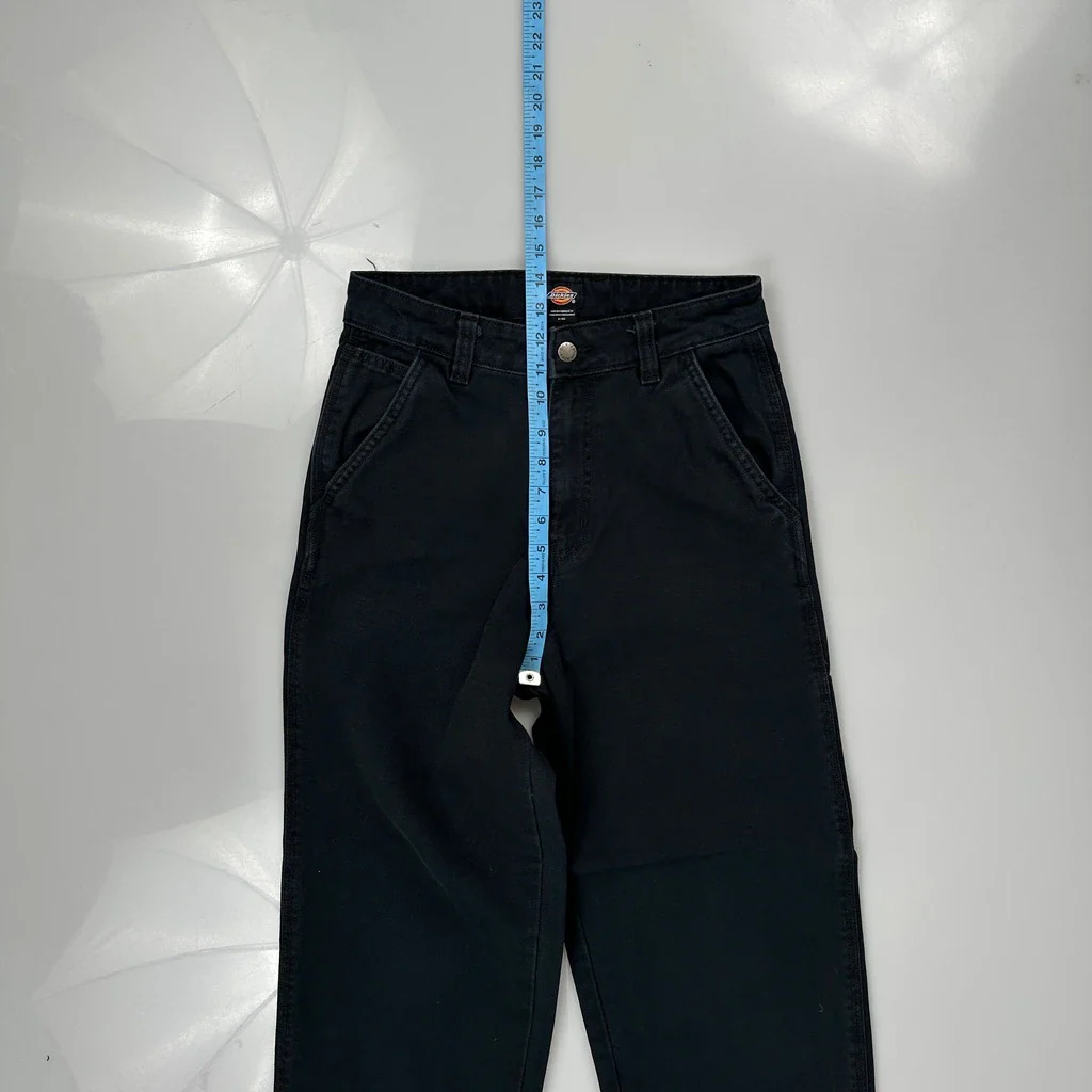 Dickies Carpenter Trousers - 28W 29L Black Cotton - Image 4