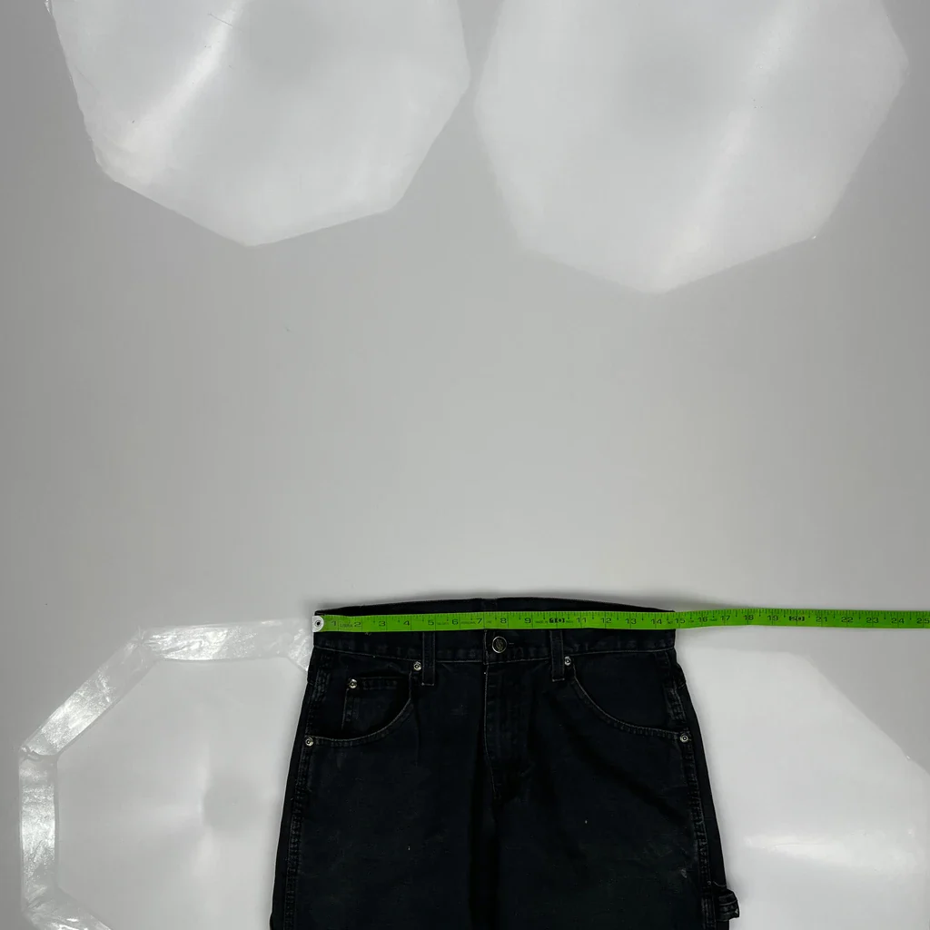 Dickies Carpenter Trousers - 29W 32L Black Cotton - Image 3