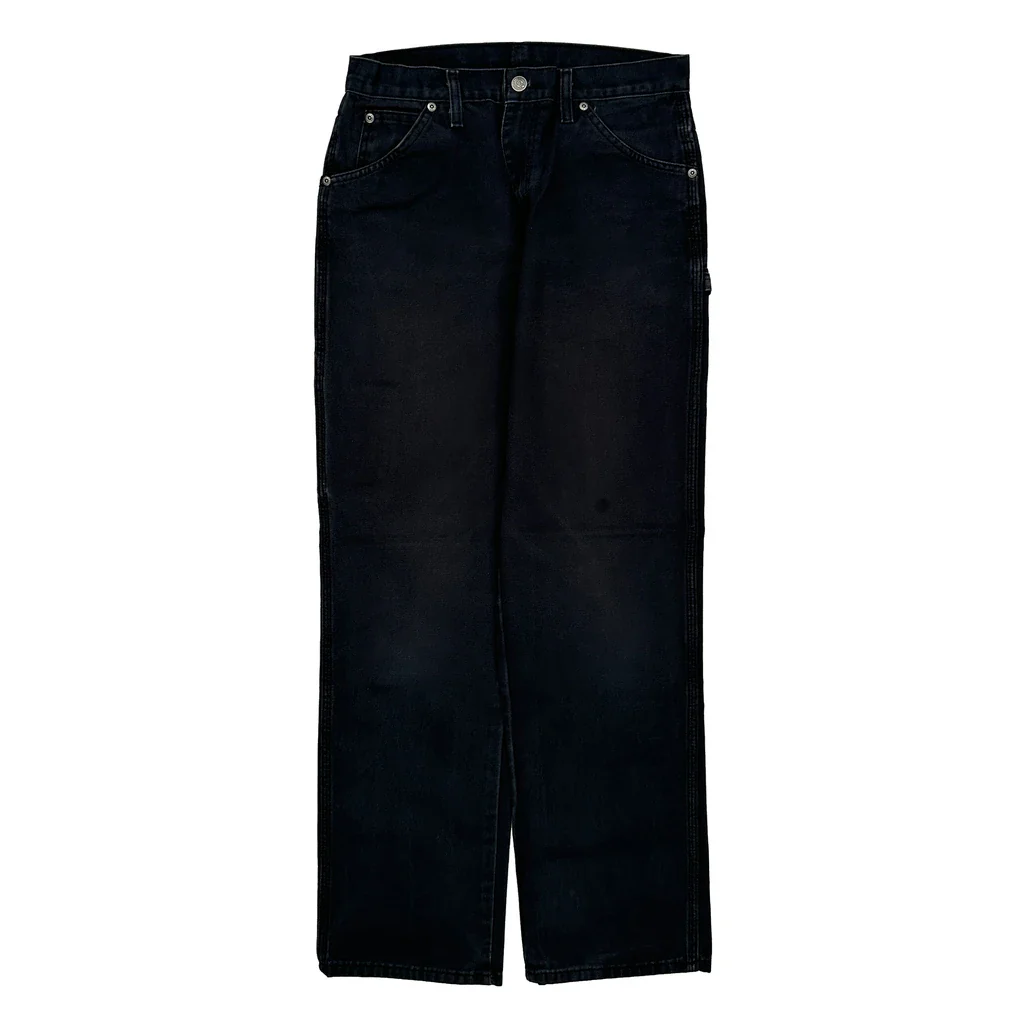Dickies Carpenter Trousers - 30W 31L Black Cotton - Image 2