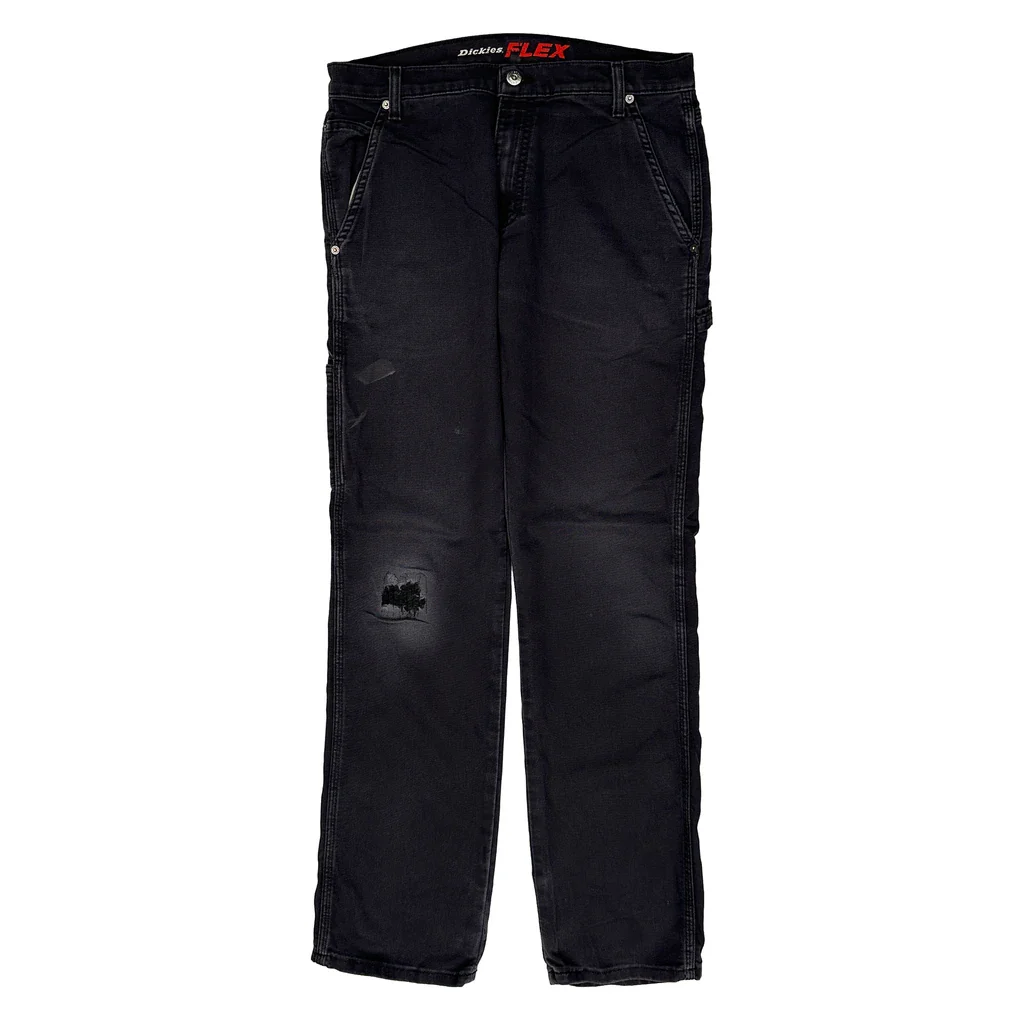 Dickies Carpenter Trousers - 32W 31L Black Cotton Blend - Image 2