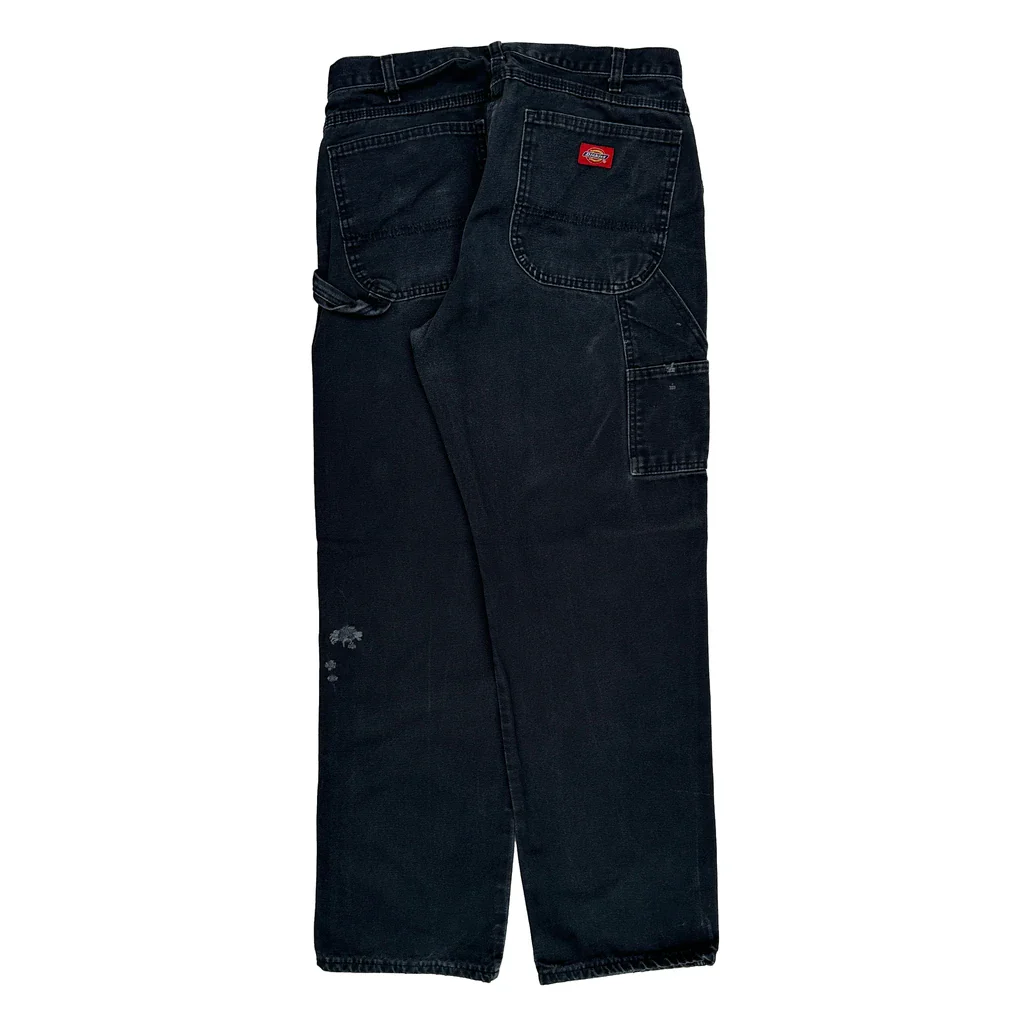 Dickies Carpenter Trousers - 32W 31L Black Cotton