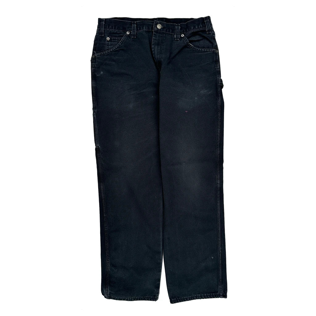 Dickies Carpenter Trousers - 32W 31L Black Cotton - Image 2