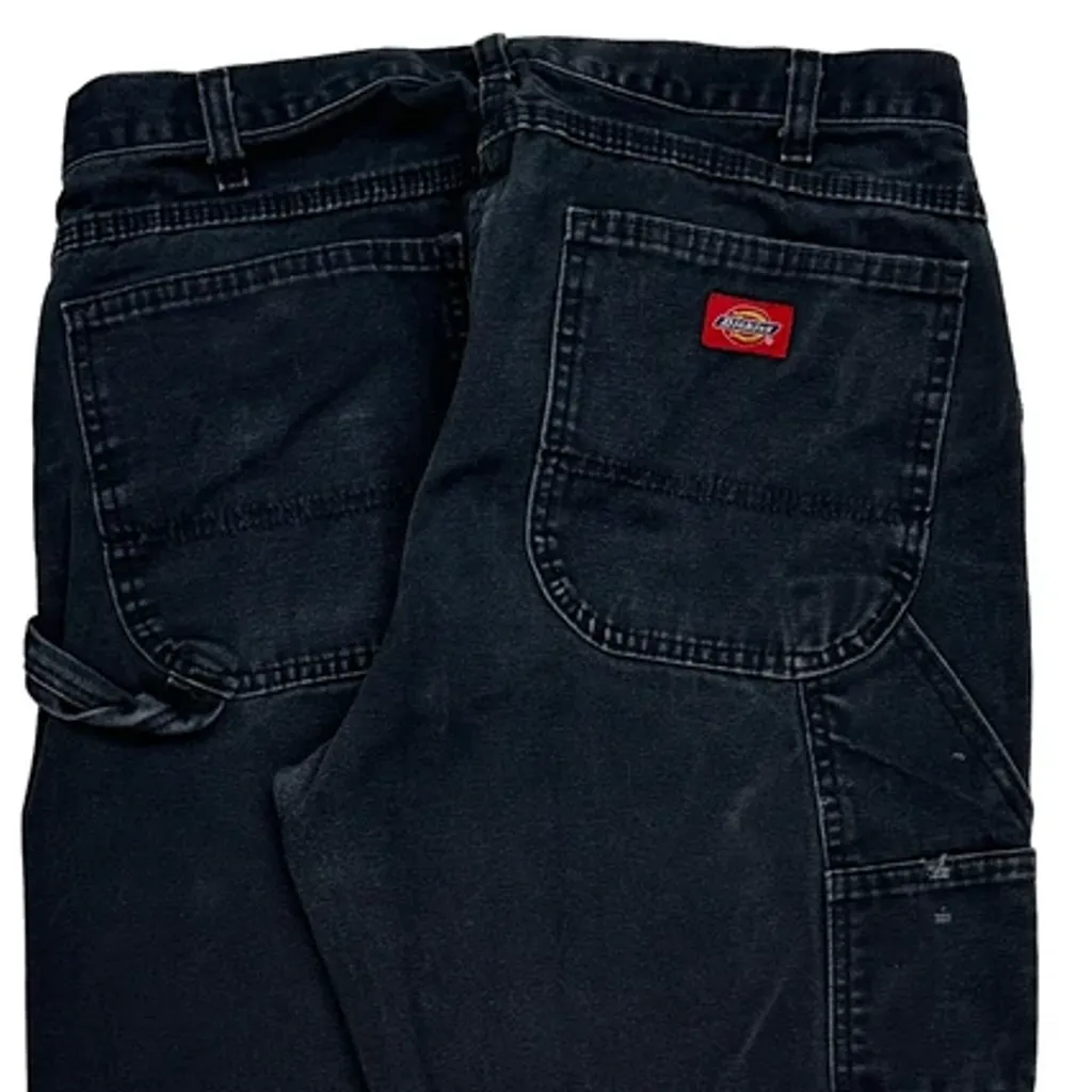 Dickies Carpenter Trousers - 32W 31L Black Cotton - Image 6