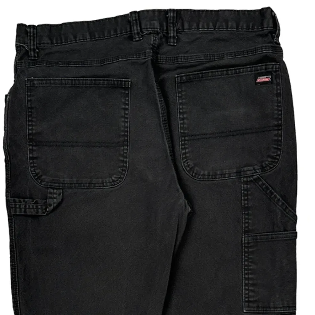 Dickies Carpenter Trousers - 34W 29L Black Cotton - Image 7