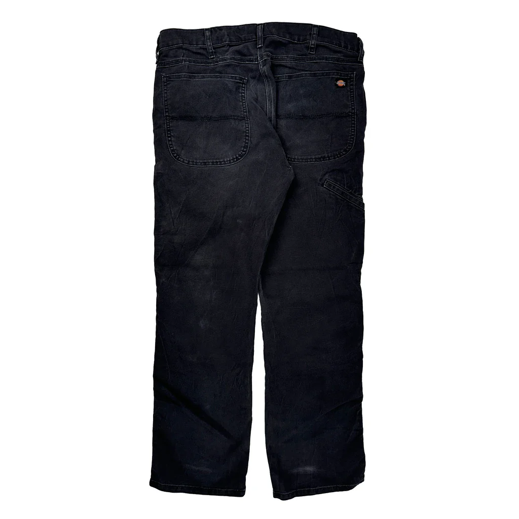 Dickies Carpenter Trousers - 34W 32L Black Cotton